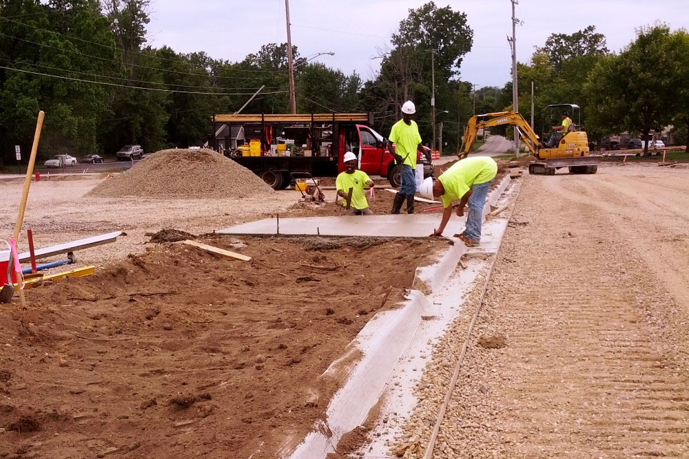 Columbia School District concrete sidewalks by Moore Trosper Construction