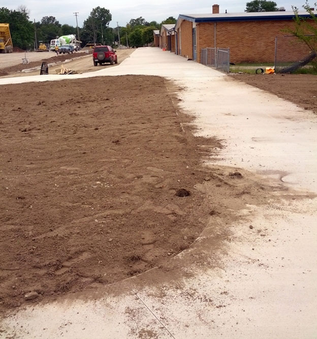 Columbia School District concrete sidewalks by Moore Trosper Construction