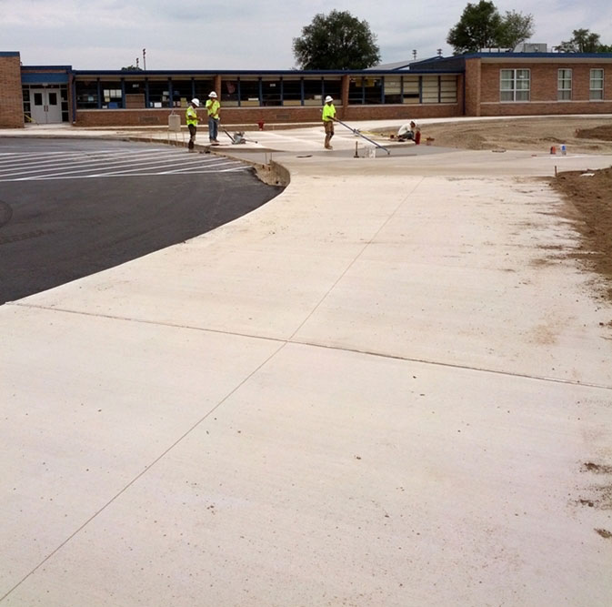 Columbia School District concrete sidewalks by Moore Trosper Construction